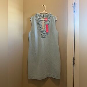 Lilly Pulitzer Tisbury Shift in Succulent Blue Lucky Catch Stripe, Size XL